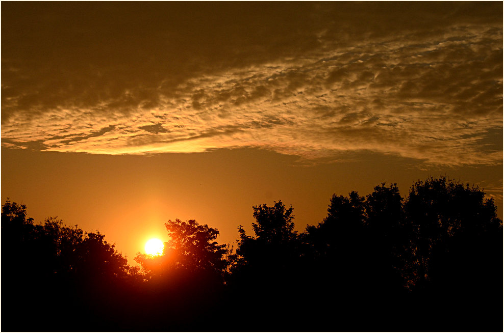 Sonnenuntergang, Bedburger Teiche