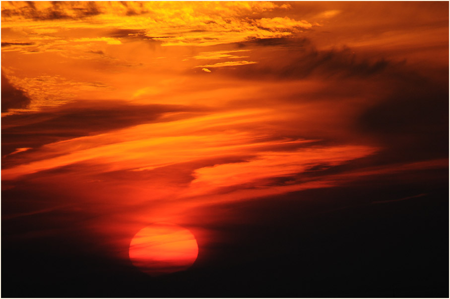 Darß, Sonnenuntergang Kinnbackenhagen