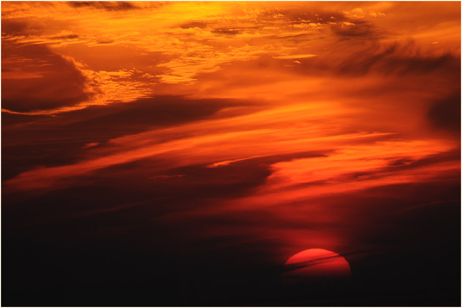 Darß, Sonnenuntergang Kinnbackenhagen